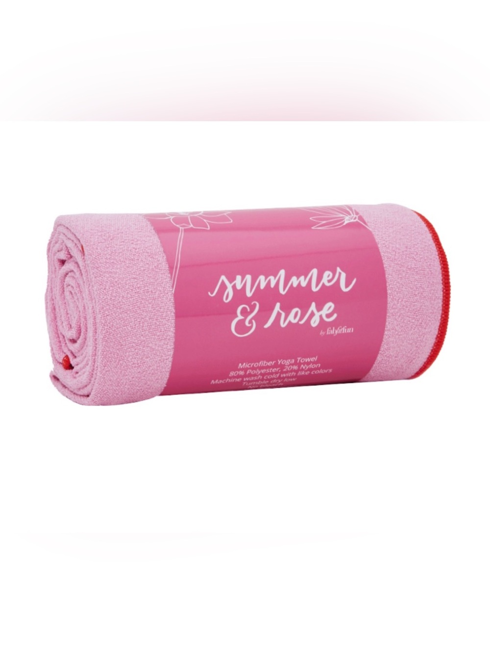 summer & rose Pink Microfiber Yoga Towel